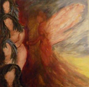 Opening the Door, acrylic on canvas